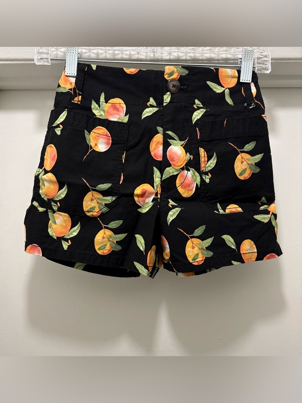 Maeve by Anthropologie The Colette Peach Print High-Waisted Shorts Size 24 - Picture 3 of 16